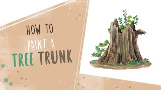 How to paint a tree trunk in Photoshop, Photoshop Default Brush Tree Painting, Photoshop tutorial