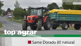Same Dorado 80 natural mit Frontlader Stoll Solid 35-18 im top agrar-Praxistest