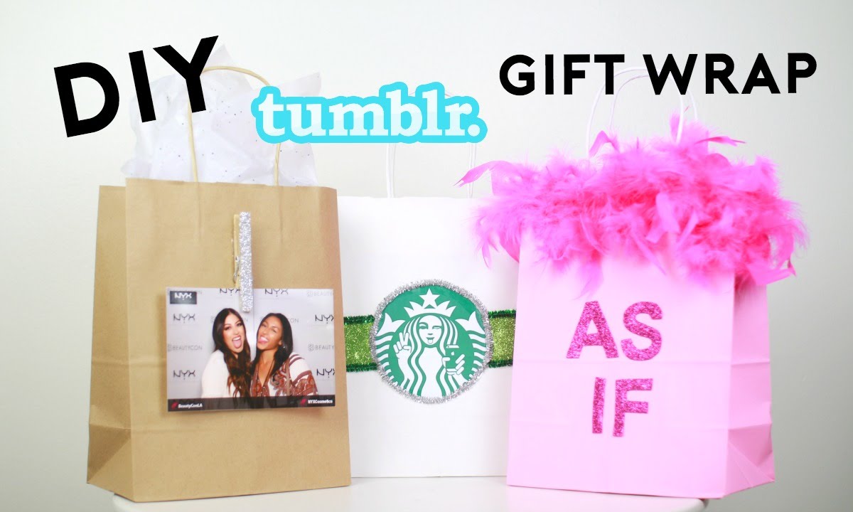  DIY  Tumblr  Gift  Wrap DIY  Gift  Bags From The Dollar Store 