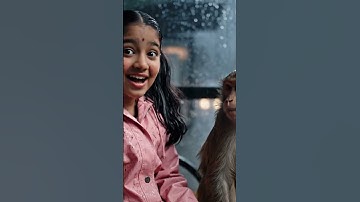 Ami Ne bola tha raincoat Le aa😂|funny monkey velog|#monkey #ai #funny #cute  #trendingshorts#bandar