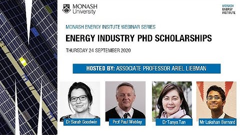 Energy Industry PhD Scholarships | Monash Energy Webinar Series