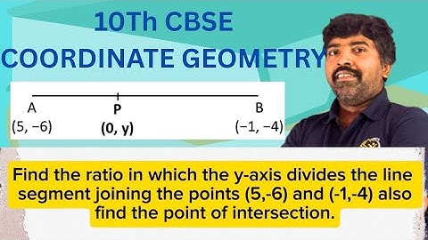 Find the ratio in which the y-axis divides the line segment joining the points (5,-6) and (-1,4) als
