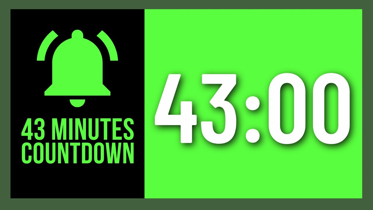 Green Screen 43 Minutes Countdown Timer