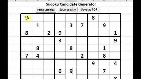 Sudoku Candidate Generator