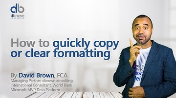 Here is how to quickly copy or clear formatting with CTRL + D or CTRL + R