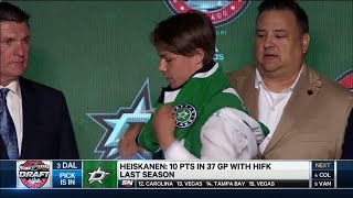 Heiskanen goes No.3 to the Stars