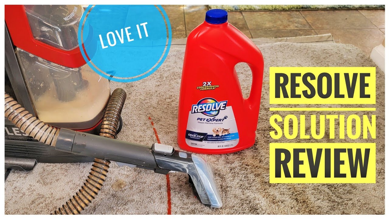 REVIEW Resolve Pet Expert Steam Carpet Cleaner Solution HOW TO MIX AND USE YouTube