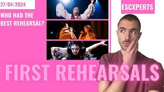 EUROVISION 2024 - FIRST REHEARSALS - 🇨🇾🇷🇸🇱🇹🇮🇪🇺🇦🇵🇱🇭🇷 - REACTION