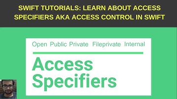 Swift Tutorials: Learn about access specifiers in swift aka access control