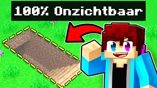 Ik Bouw een ONZICHTBARE Basis om te VERSTOPPEN in Minecraft!