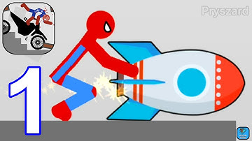 Stickman Dismounting - Gameplay Part 1 Spider VS Rocket Funny Moments Best Falls (iOS,Android)