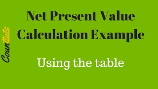 Net Present Value (NPV) Calculation Example Using Table | Nonconstant (uneven) cash flows