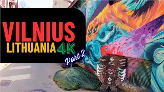 Vilnius, Lithuania pt.2 - 4K I Relaxing Walking Tour I No Music