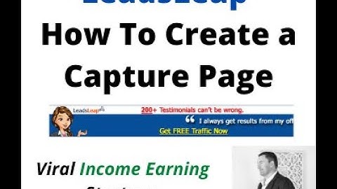 How To Create a LeadsLeap Capture Page