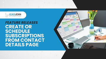 Create or schedule subscriptions from contact details page