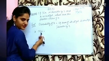 If 76x is divisible by 3 ,then the value of x ?? Divisibility rule#misspanghal 