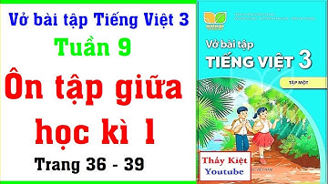 Vở Bài Tập Tiếng Việt Lớp 3 Tuần 9 | Ôn Tập Giữa Học Kì 1 | Trang 36 - 39 | Kết Nối Tri Thức