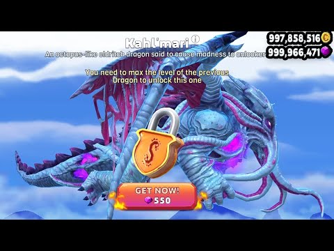 Hungry Dragon - Kahl'mari New Monster Unlocked Update - All 25 Dragons Unlocked Hack Gems Coins Mod