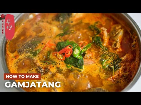 Gamjatang: Korean Pork Bone Stew/Soup for the cold weather! (Remake video)