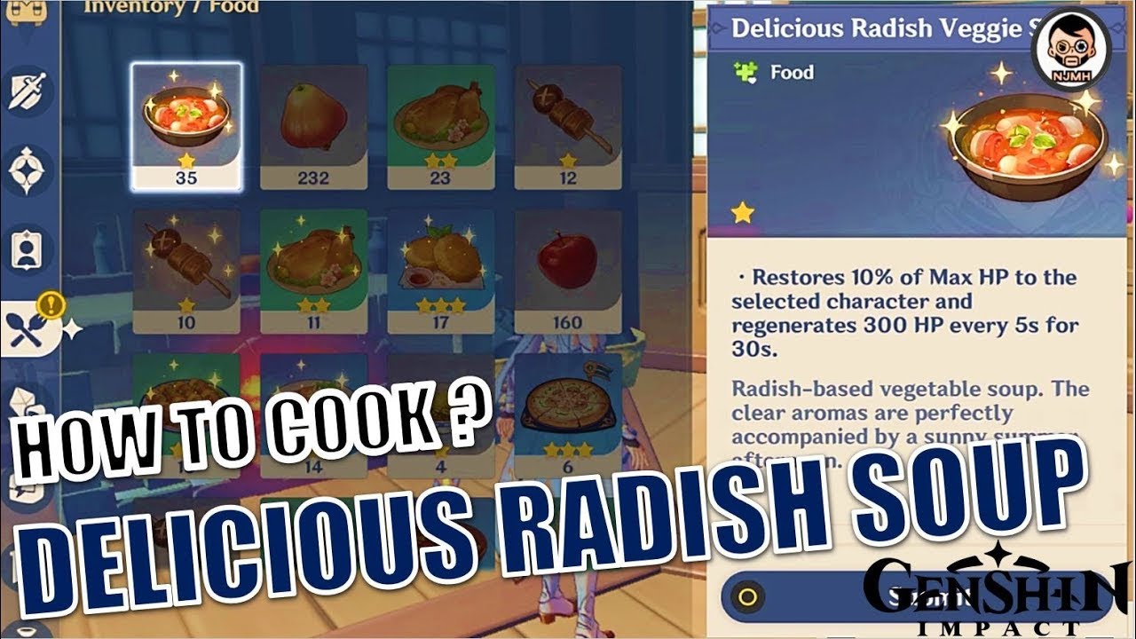 Make a Delicious Radish Veggie Soup (0/1) Lucky Find Genshin Impact