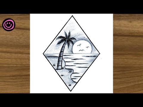 Very Easy Drawing Scenery 2023 - Fatimah Art