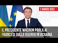 Il Presidente Macron parla ai francesi sulla guerra in Ucraina