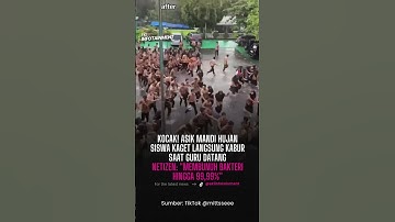 #kocak momen siswa mandi hujan kabur saat guru datang #sma #videolucu #funny