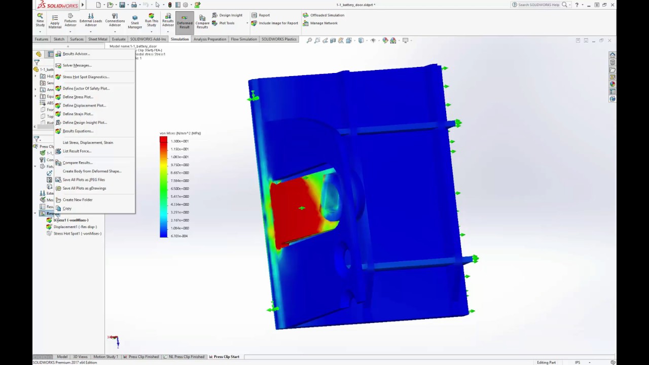 First Look at SOLIDWORKS 2017 Simulation - YouTube