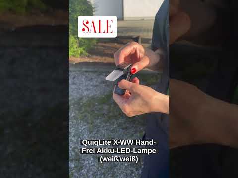QuiqLite(TM)  X-WW "Hand-Frei" Akku-LED-Lampe (weiß/weiß) Video