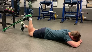 Lying Single Prone Iso Band Leg Curl