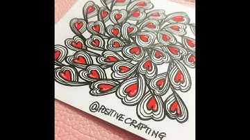 Sand swirl modification for Valentine (zentangle)