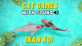 CAT GAMES - ANIMASI IKAN KOI DENGAN SUARA RELAXING SLEEP, CATCHING KOI FISH ANIMATION, FULL 30 MENIT screenshot 3