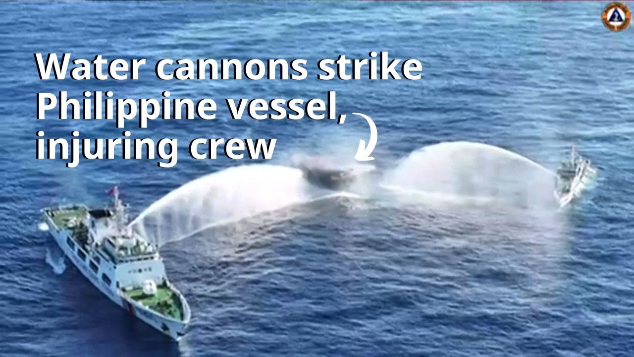 China Coast Guard water cannons break Philippine vessel windshield ...