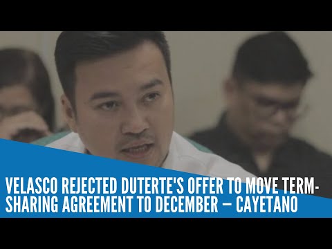 Velasco declined Duterte's plea to move term-sharing deal to December — Cayetano