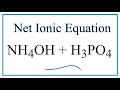 Net Ionic Equations and Spectator Ions
