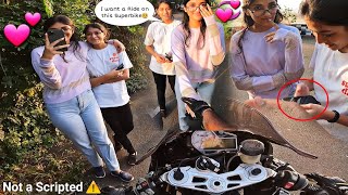 Actually Picking up Cute stranger girls on My Superbike from Beach💞|Not a Scripted!!💕