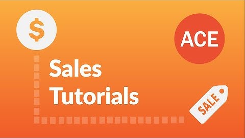 Quick Start Guide - How to Sell with ACE Point of Sale