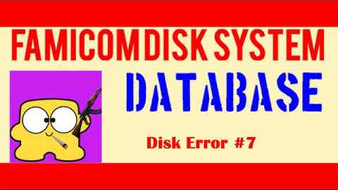 Famicom Disk System Disk Error #7