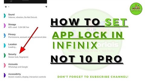 How to hide Apps in Infinix Note 10 Pro | Set App Lock