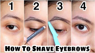 How To Shave Eyebrows With Tinkle Razor #shorts