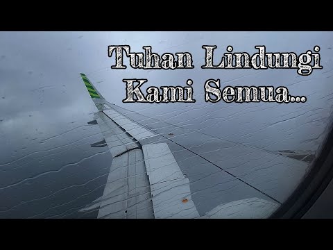 CUACA BURUK PENERBANGAN JAKARTA - MAKASSAR || TURBULENSI DAN AWAN CUMULONIMBUS, HANYA BISA BERDOA