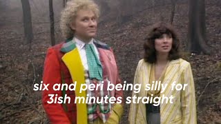 the sixth doctor and peri being silly for 3ish minutes straight