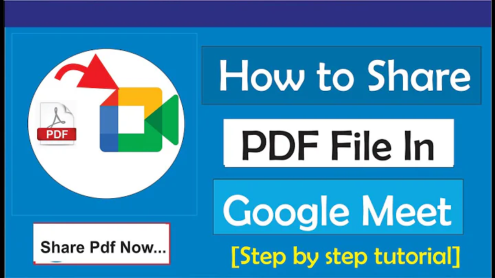 How to Share Pdf File in Google Meet - Tips to share content in a video meeting