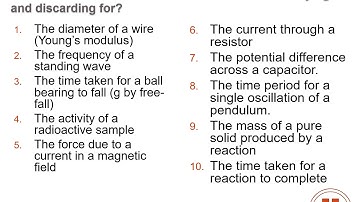 KS5 Physics - Practical Skills 5 : Recording data, identifying anomalies and graphing