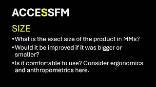 Analysing Products using ACCESSFM