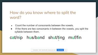 Closed Syllables