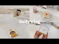 vlog 🍞 strawberry sando, new room decor, organizing stickers, kdrama day, night skincare routine ♡