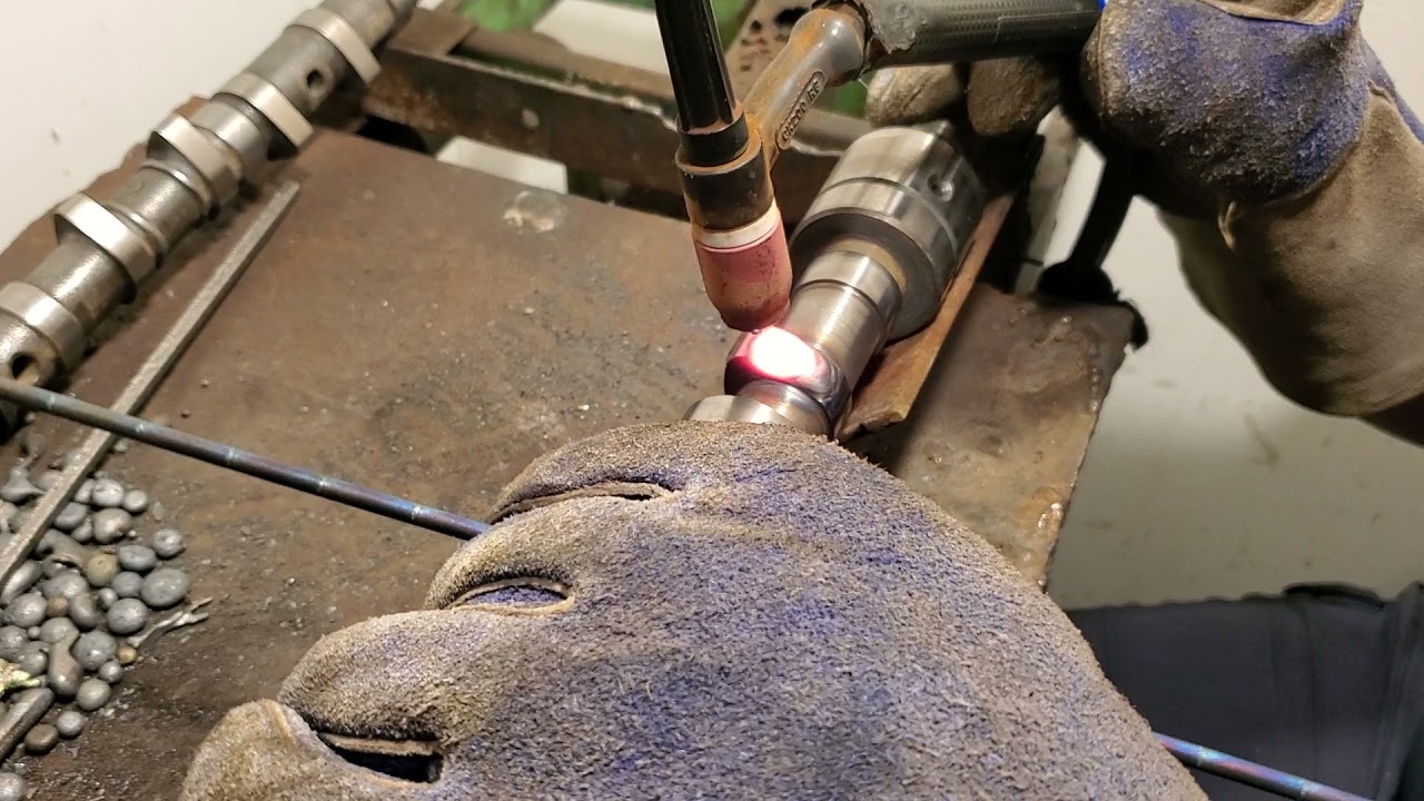 Hardface welding on MGB camshaft YouTube
