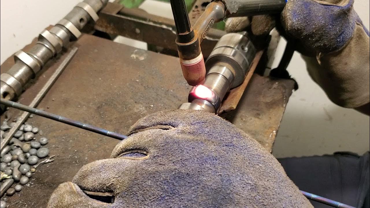 Hardface welding on MGB camshaft YouTube