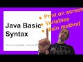 Basic syntax of Java | Complete Java Course for Beginners #1